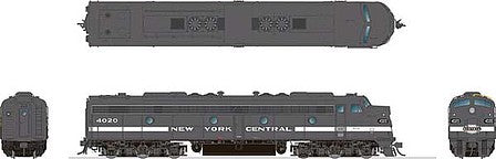 Rapido Trains 28026 HO Scale EMD E8A - Standard DC -- New York Central 4020 (gray, white, Cigar Band Logo)