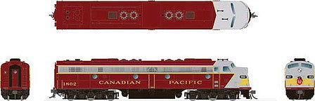 Rapido Trains 28509 HO Scale EMD E8A - Sound and DCC -- Canadian Pacific 1800 (Early Scheme, maroon, gray, yellow)