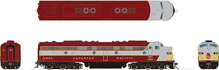 Rapido Trains 28512 HO Scale EMD E8A - Sound and DCC -- Canadian Pacific 1800 (maroon, gray, yellow, Block Lettering)
