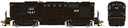 Rapido Trains 31506 HO Scale Alco RS11 - LokSound and DCC -- Conrail 7638 (Ex-PC Patch, black, white)