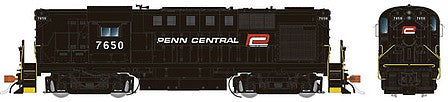 Rapido Trains 31533 HO Scale Alco RS11 - LokSound and DCC -- Penn Central 7650 (Ex-PRR, black, white, red "P" Logo)