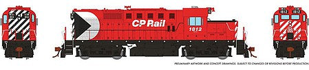 Rapido Trains 32062 HO Scale MLW-CP RS-18u - Standard DC -- Canadian Pacific 1820 (Action Red, white, black, Multimark Logo)