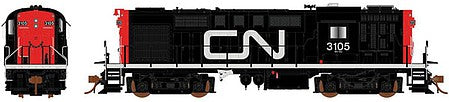 Rapido Trains 32508 HO Scale MLW RS18 - LokSound and DCC -- Canadian National 3105 (black, red, white, Noodle Logo)