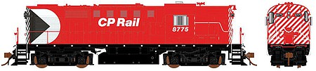 Rapido Trains 32536 HO Scale MLW RS18 - LokSound and DCC -- Canadian Pacific 8775 (Action Red, white, Multimark, 5" Stripes)