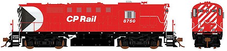 Rapido Trains 32540 HO Scale MLW RS18 - LokSound and DCC -- Canadian Pacific 8750 (Action Red, white, Multimark, 8" Stripes, Ditch Ligh
