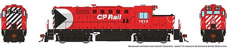 Rapido Trains 32564 HO Scale MLW-CP RS-18u - LokSound and DCC -- Canadian Pacific 1832 (Action Red, white, black, Multimark Logo)
