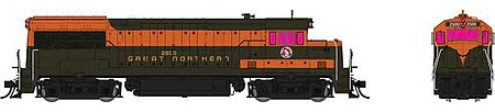 Rapido Trains 35001 HO Scale GE U25B Low Hood - Standard DC -- Great Northern 2500 (Simplified Scheme, Pullman Green, Omaha Orange)
