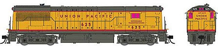 Rapido Trains 35024 HO Scale GE U25B High Hood - Standard DC -- Union Pacific 628 (Armour Yellow, gray, red)