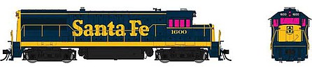 Rapido Trains 35507 HO Scale GE U25B Low Hood - Sound and DCC -- Santa Fe 1604 (Pinstripe, blue, yellow, Billboard Lettering)