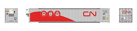 Rapido Trains 402015 HO Scale 53' High-Cube Container 2-Pack - Ready to Run -- Canadian National CNRU 287785, 287865 (2019 Scheme, white, red, Noodle Logo)