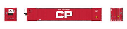 Rapido Trains 402017 HO Scale 53' High-Cube Container 2-Pack - Ready to Run -- Canadian Pacific CPPU 732333, 732382 (red, white)