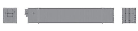 Rapido Trains 402099 HO Scale 53' High-Cube Container w/Reefer Unit 2-Pack - Ready to Run - Prime Movers -- Undecorated