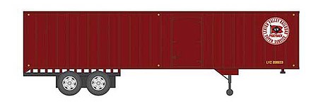 Rapido Trains 403023 HO Scale Fruehauf 40' Exterior-Post Volume Van Trailer, Side Door - Assembled -- Lehigh Valley 2 (Tuscan, Piggyback Flag Logo)