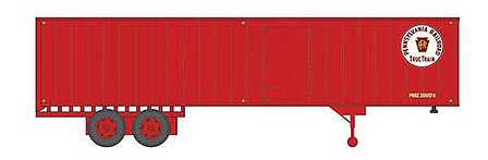 Rapido Trains 403028 HO Scale Fruehauf 40' Exterior-Post Volume Van Trailer, Side Door - Assembled -- Pennsylvania Railroad 1 (1960s Scheme, Tuscan, TrucTrain Logo)