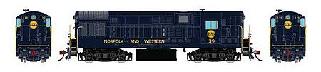 Rapido Trains 44516 HO Scale FM H16-44 Phase III - Sound and DCC -- Norfolk & Western 144 (Pevler Blue, Hamburger Logo)