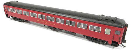 Rapido Trains 509108 N Scale Osgood Bradley Lightweight 10-Window Coach No Skirts - Ready to Run -- Boston & Maine 4585 (maroon, black, Hatch Roof)