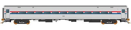 Rapido Trains 528005 N Scale Horizon Fleet Coach - Ready to Run -- Amtrak No Number (Phase III Early, silver, narrow window band)