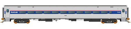 Rapido Trains 528012 N Scale Horizon Fleet Coach - Ready to Run -- Amtrak 54547 (Phase IV, silver, blue, red)