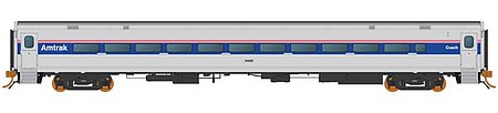 Rapido Trains 528013 N Scale Horizon Fleet Coach - Ready to Run -- Amtrak 54562 (Phase IV, silver, blue, red)