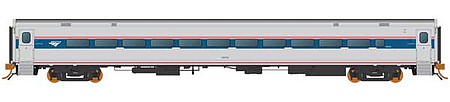 Rapido Trains 528019 N Scale Horizon Fleet Coach - Ready to Run -- Amtrak 54573 (Phase VI, silver, blue, red, Travelscape Logo)