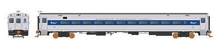 Rapido Trains 528041 N Scale Comet Commuter Cab Car - Ready to Run -- Metro-North MNCR New York (silver, blue)