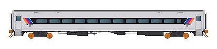 Rapido Trains 528042 N Scale Comet Commuter Coach - Ready to Run -- NJ Transit NJT (silver, black)