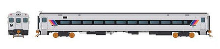 Rapido Trains 528043 N Scale Comet Commuter Cab Car - Ready to Run -- NJ Transit NJT (silver, black)