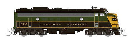 Rapido Trains 530004 N Scale GMD FP9A CN Style - Standard DC -- Canadian National 6538 (1954 Scheme, black, green, yellow)