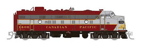 Rapido Trains 530022 N Scale GMD FP9A CP Style - Standard DC -- Canadian Pacific 1412 (maroon, gray, yellow, Block Lettering)