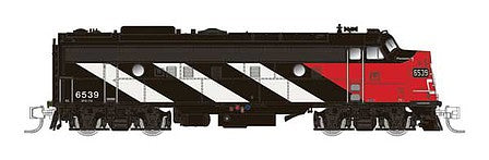 Rapido Trains 530505 N Scale GMD FP9A CN Style - LokSound and DCC -- Canadian National 6516 (Stripe Scheme, black, red, white)