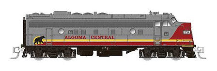 Rapido Trains 530516 N Scale GMD FP9A CN Style - LokSound and DCC -- Algoma Central #1754 (silver, marron, yellow)