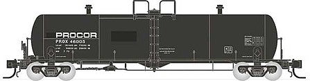 Rapido Trains 535005A N Scale Procor GP20 20,000-Gallon Tank Car - Ready to Run -- Procor Ltd. PROX 1 (black, Modern Small Logo)