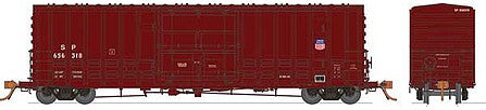 Rapido Trains 537008A HO Scale Class B-100-40 Plug-Door Boxcar - Ready to Run -- Union Pacific Random # (SP Repaint, Boxcar Red, Shield Logo)