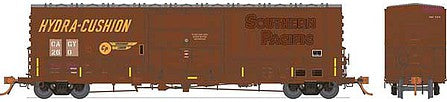 Rapido Trains 537009 HO Scale Class B-100-40 Plug-Door Boxcar 6-Pack - Ready to Run -- Columbus & Greenville (Ex-SP Patch, Boxcar Red, yellow Hydra Cushion)