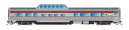 Rapido Trains 550108 N Scale Skyline Dome-Coach - Ready to Run -- Canadian Pacific (stainless steel, maroon)