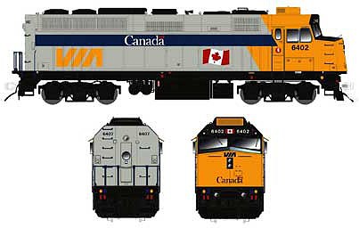 Rapido Trains 580509 N Scale GMD F40PH-2D - LokSound and DCC -- Undecorated