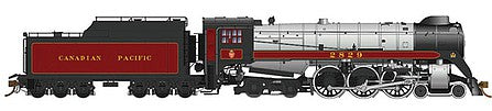 Rapido Trains 600003 HO Scale CP Class H1c 4-6-4 Royal Hudson w/Oil Tender - Standard DC -- Canadian Pacific #2829 (maroon, gray, black)