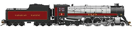 Rapido Trains 600004 HO Scale CP Class H1c 4-6-4 Royal Hudson w/Coal Tender - Standard DC -- Canadian Pacific #2839 (maroon, gray, black)