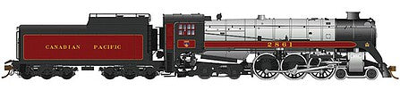 Rapido Trains 600011 HO Scale CP Class H1e 4-6-4 Royal Hudson w/Oil Tender - Standard DC -- Canadian Pacific #2861 (maroon, gray, black)