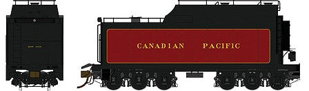 Rapido Trains 600093 HO Scale 12,000-Gallon Oil Conversion Tender with Commonwealth Trucks - Ready to Run -- Canadian Pacific (black, maroon)