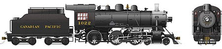 Rapido Trains 602003 HO Scale Class D10h 4-6-0 - Standard DC -- Canadian Pacific 1022 (black, graphite)