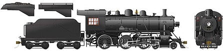 Rapido Trains 602014 HO Scale Class D10k 4-6-0 with Front Headlight - Standard DC -- Painted, Unlettered (black)