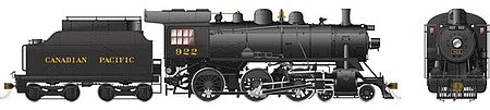 Rapido Trains 602501 HO Scale Class D10g 4-6-0 - LokSound and DCC -- Canadian Pacific 922 (black)