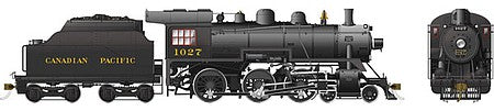 Rapido Trains 602504 HO Scale Class D10h 4-6-0 - LokSound and DCC -- Canadian Pacific 1027 (black, graphite)