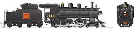 Rapido Trains 603012 HO Scale Class H-6-g 4-6-0 with Wood Cab - Standard DC -- Canadian National 1383 (black, red, Straight Wafer Logo)