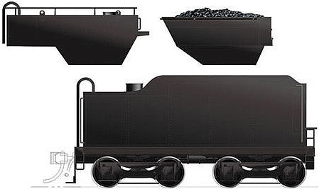 Rapido Trains 603090 HO Scale H-6-Style Tender Only -- Painted, Unlettered