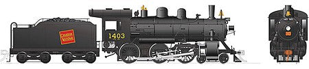 Rapido Trains 603509 HO Scale Class H-6-g 4-6-0 with Steel Cab - LokSound and DCC -- Canadian National 1403 (black, red, Tilted Wafer Logo)
