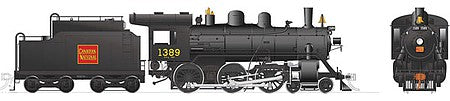 Rapido Trains 603513 HO Scale Class H-6-g 4-6-0 with Steel Cab - LokSound and DCC -- Canadian National 1389 (black, red, Straight Wafer Logo)