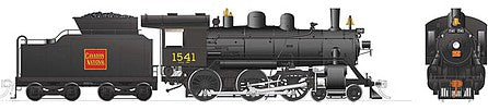 Rapido Trains 603516 HO Scale Class H-6-g 4-6-0 with Wood Cab - LokSound and DCC -- Canadian National 1541 (black, red, Straight Wafer Logo)
