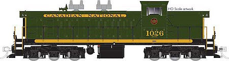 Rapido Trains 70058 N Scale GMD-1 1000 Series 6-Axle Version - Standard DC -- Canadian National #1015 (green, yellow)